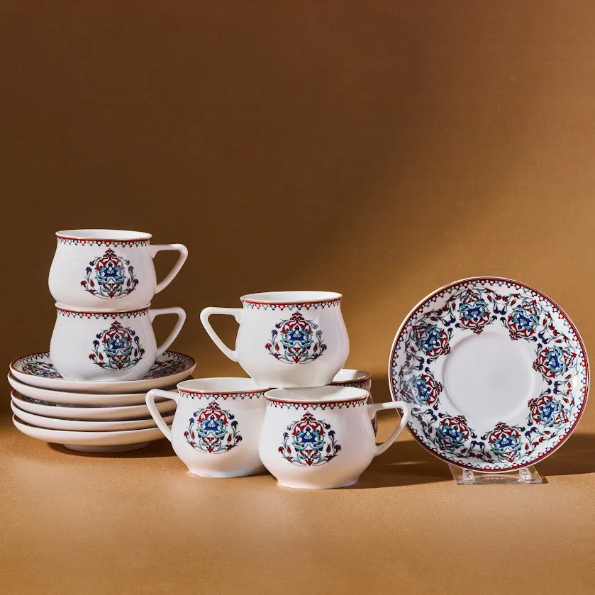 Karaca Nakkaş 12-teiliges Espressotassen-Set für 6 Personen