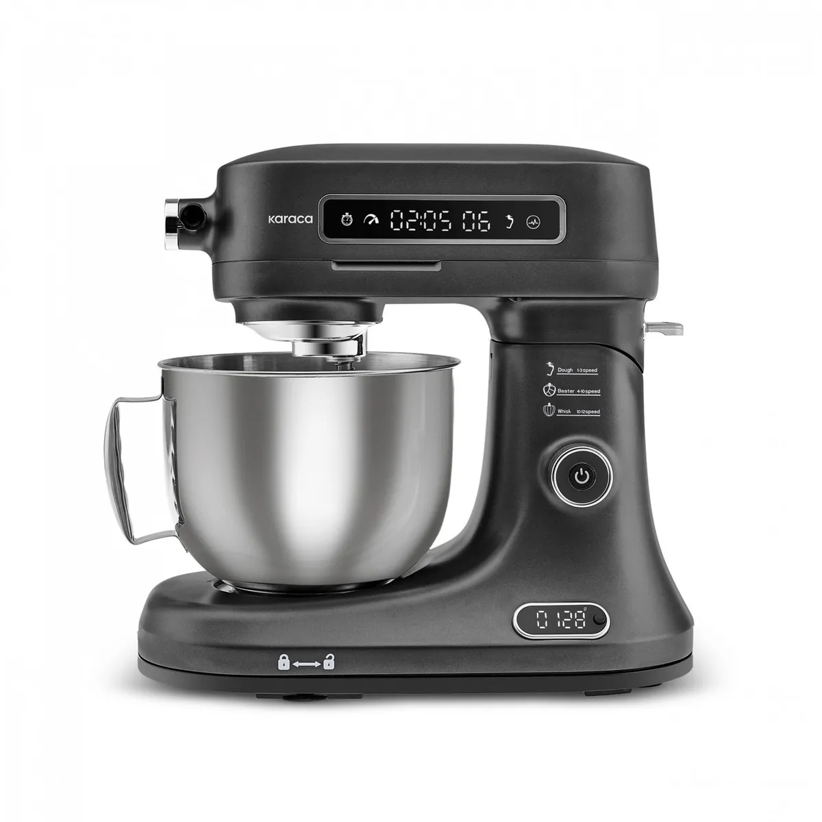 Karaca Pro Artisan Digital Screen Time-Controlled Cast Dough Mixer Matte Black 1600W 5L