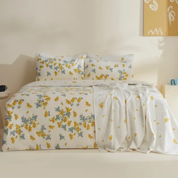 Sarah Anderson Morsey Doppelbett Steppbettbezug-Set Gelb