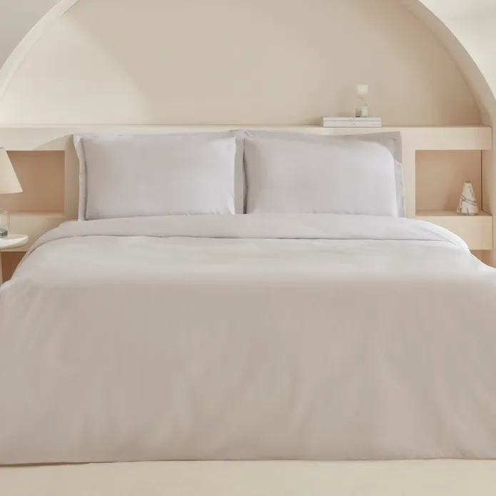 Karaca Home White Collection Lavin 100% Baumwolle Doppelbett Bettwäsche Set Stone
