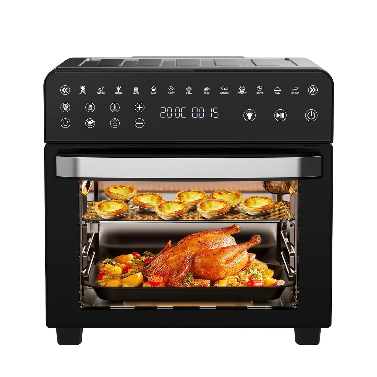 Heißluftfritteuse AF1502D 15L Minibackofen 2200W