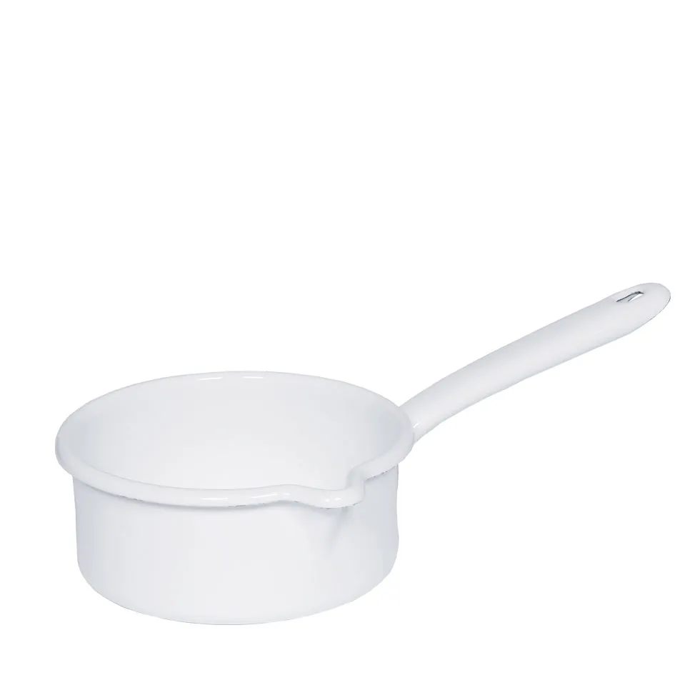 Stielkasserolle Riess, weiß, 14cm 0,75L