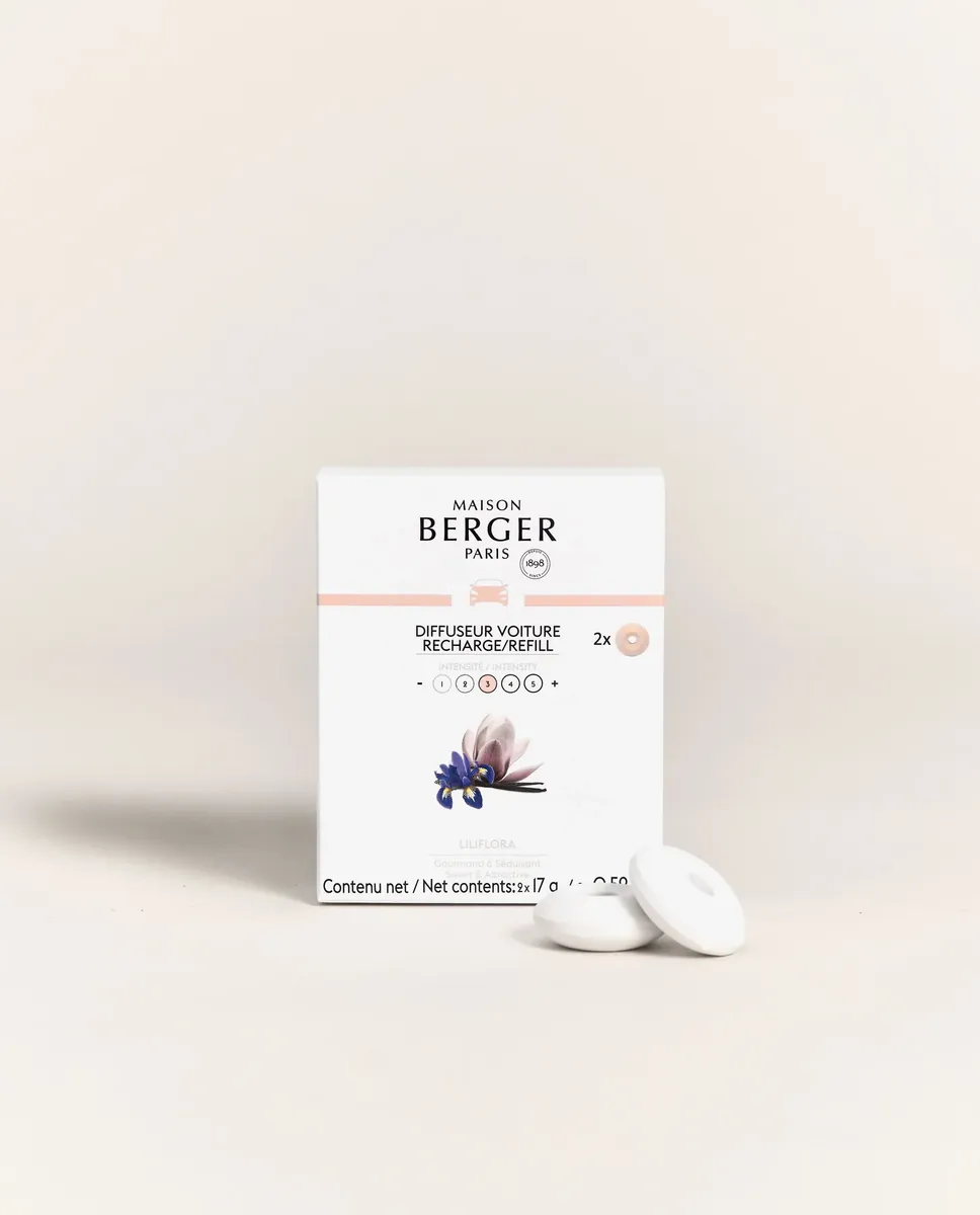 -Maison Berger Paris- "Mein Auto" Refill Liliflora, Set 2 Stück
