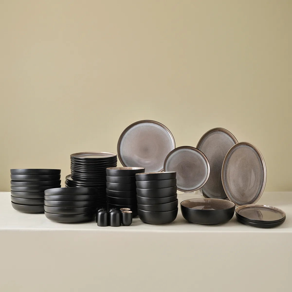 Karaca Earth Collection Mercure 59-Teiliges 12-Personen Geschirrset