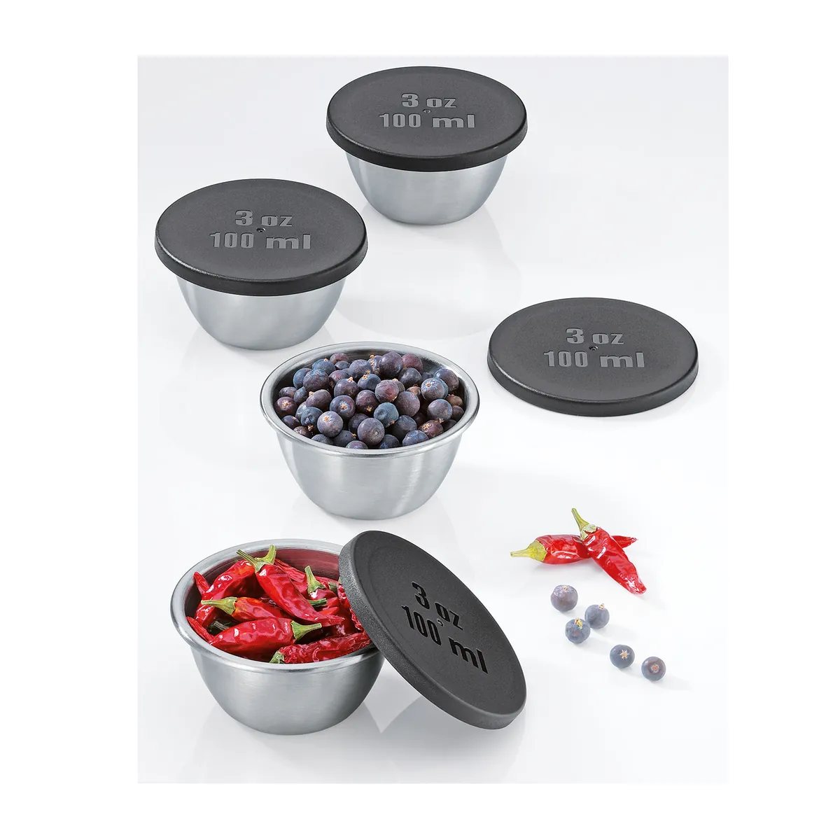 Mini-Gewürzdosen 100 ml, 4er-Set