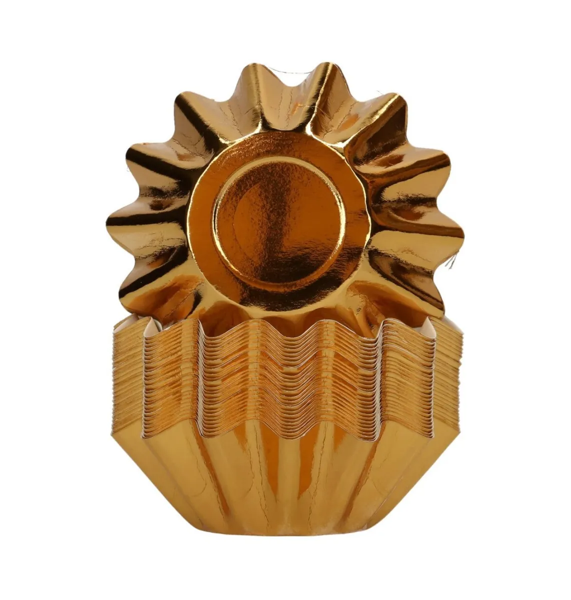 Funcakes Bloom Cups Backförmchen metallic gold 48 Stk