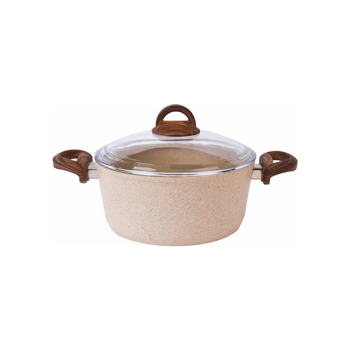 Karaca Brown Wood-Stone Granit Kochtopf 24 cm
