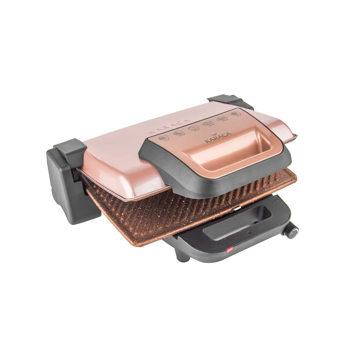 Karaca Rosegold Granit Sandwich-Toaster und Kompakt-Grill 1800W