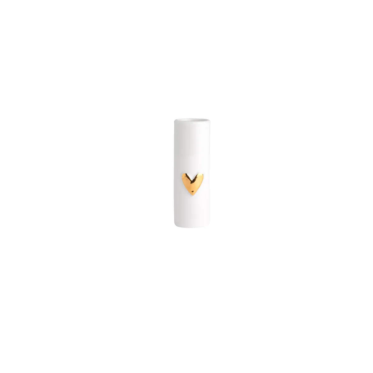 Minivasen Herz 2er Set gold D.3,5cm, H.9cm