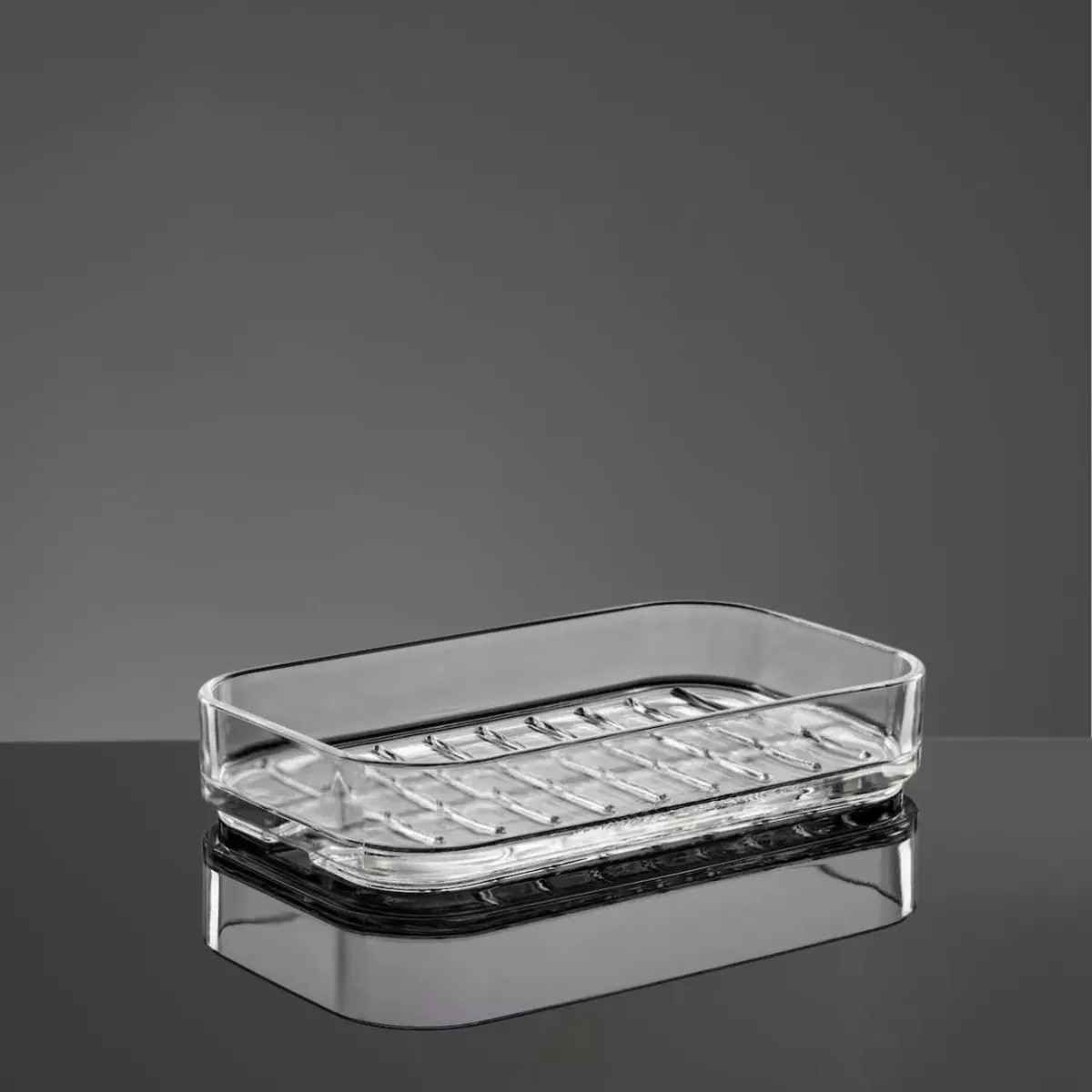 SmacoGlas® stapelbare Aufschnittbox aus Glas - Einzelbox ohne Deckel