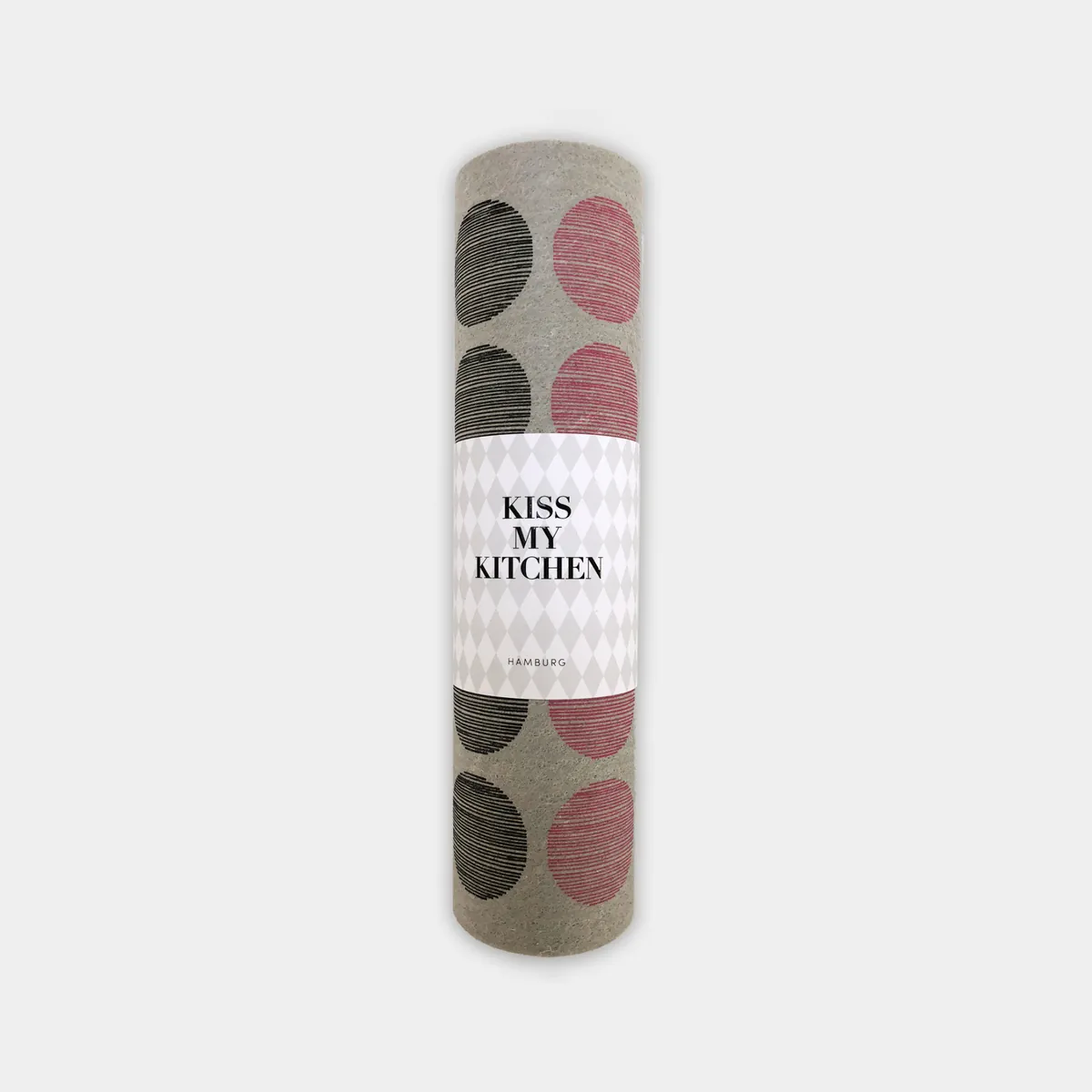 WO Schwammtuch-Rolle, Dots grey black pink, 4 Stck.