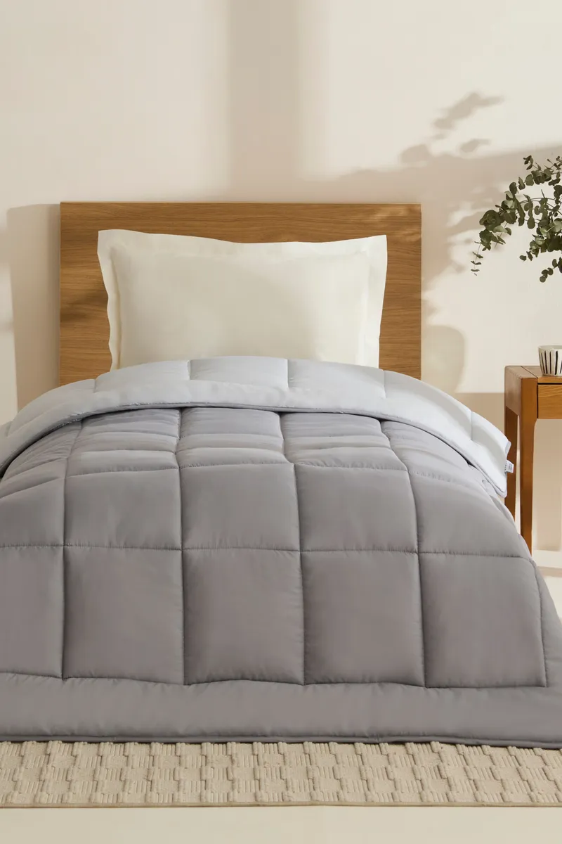 Karaca Double Face Decke Anthrazit-Grau 155x220