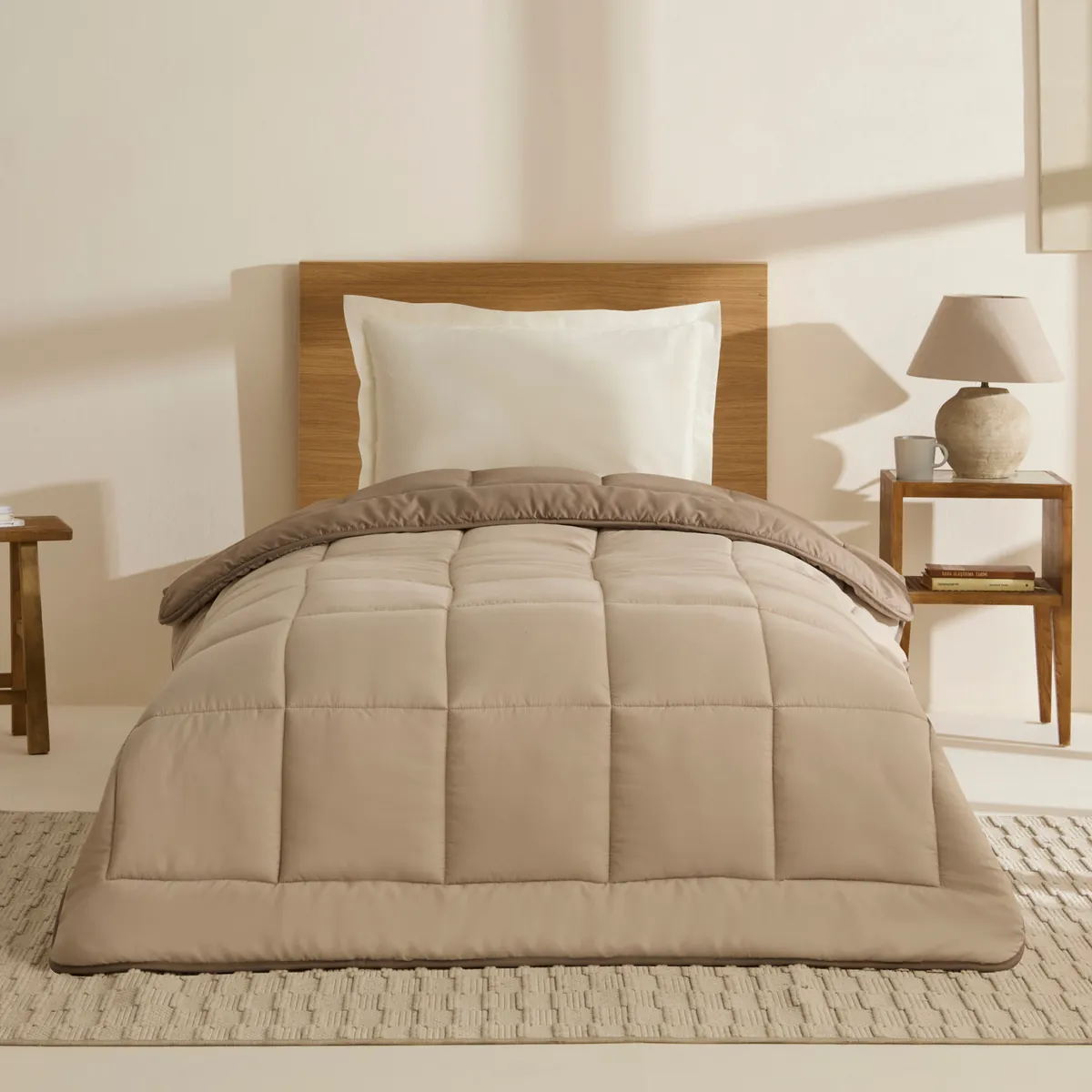Karaca Double Face Bettdecke Beige-Mocha 135X200