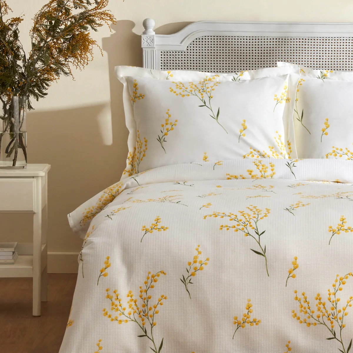 Karaca Home Loretta 100% Baumwolle Einzelbett-Piké-Set, Gelb