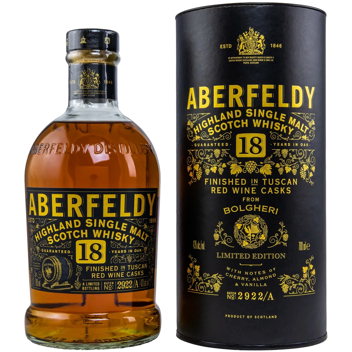 Aberfeldy 18 Jahre Tuscan Bolgheri Italian Red Wine Cask