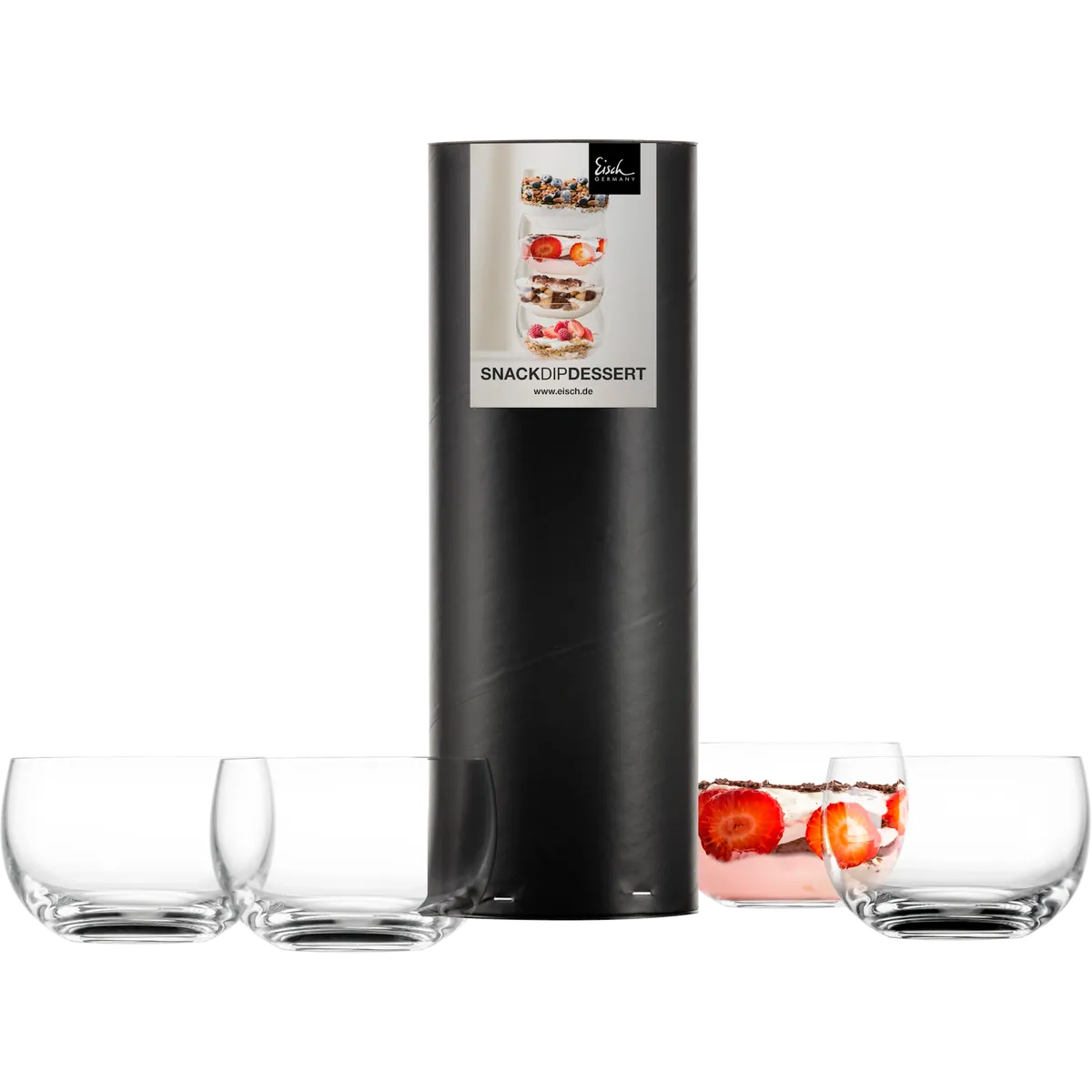 Eisch Dessertschale - 4 Stück in Geschenkröhre 310/92