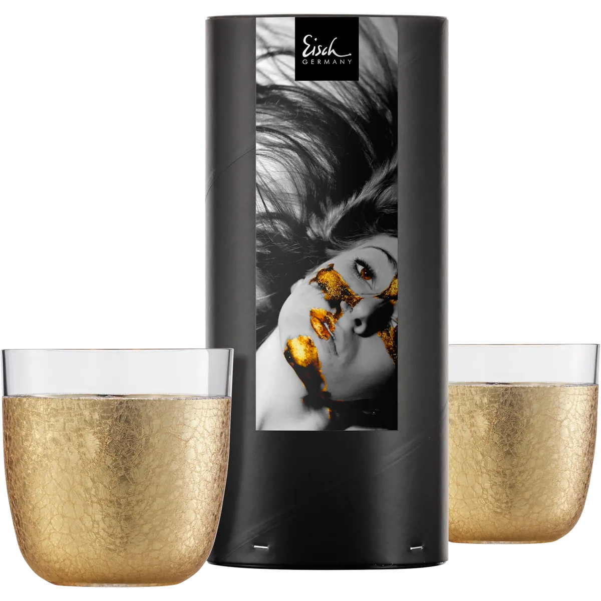 Eisch Sektbecher Gold Rush - 2 Stück in Geschenkröhre 104/14