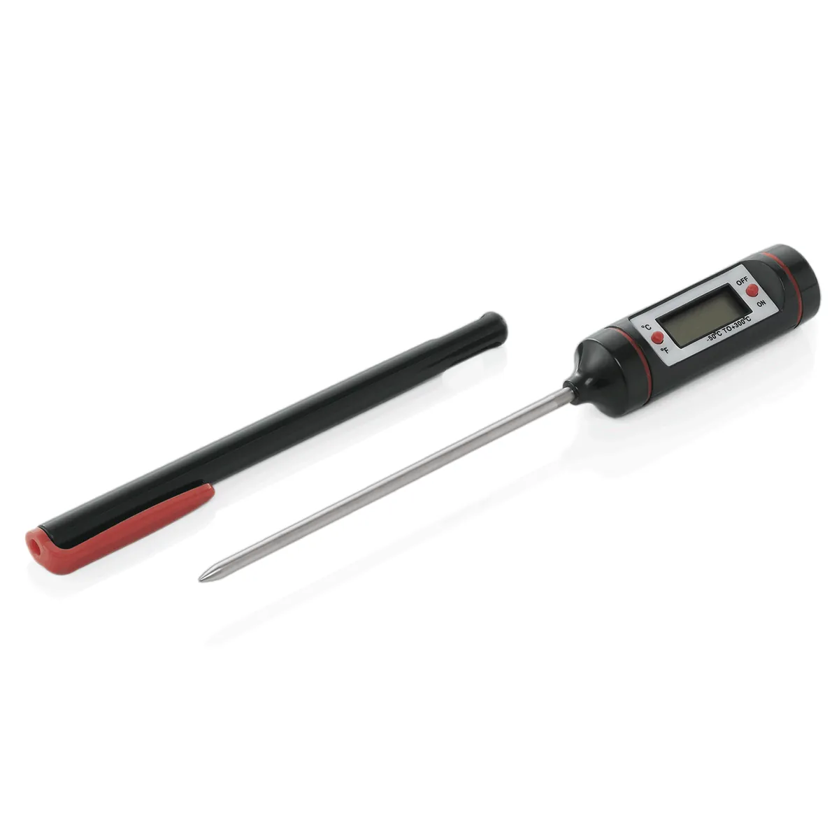 Digital Thermometer, 17,5 cm, Einstechtiefe 10,5 cm, Polycarbonat, Edelstahl