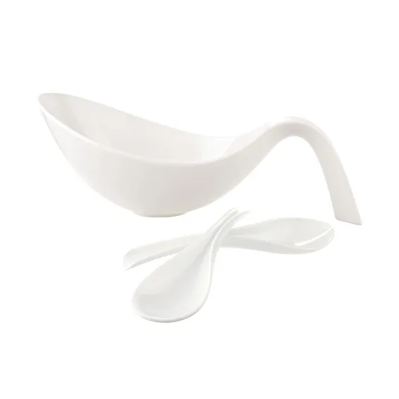 Villeroy & Boch Flow Schale mit Salatbesteck