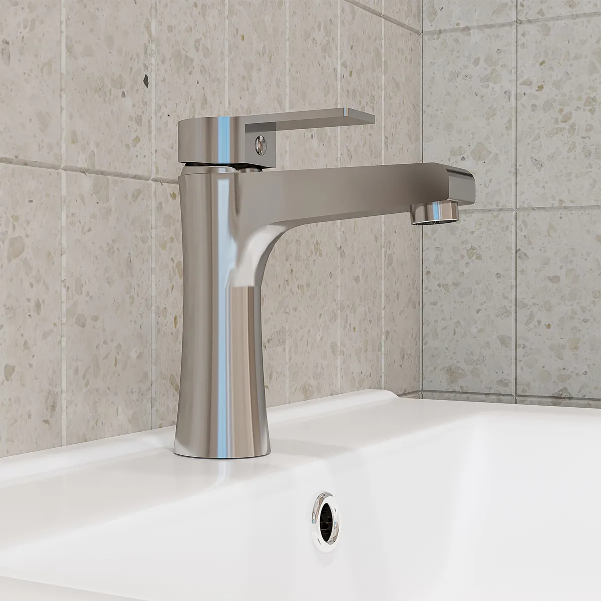 Roomart Waschtischarmatur, Wasserhahn für Bad und Gäste-WC, in 2 Farben