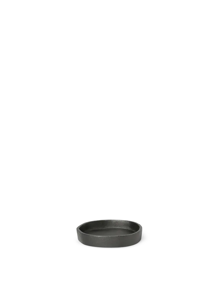 Yama Tray - Round Blackened Aluminium