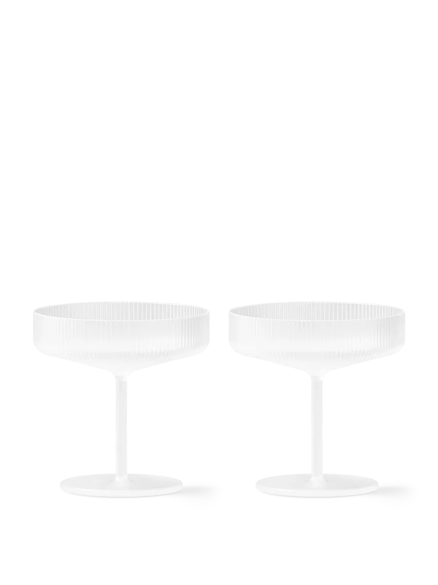 Ripple Champagne Saucers - Set of 2