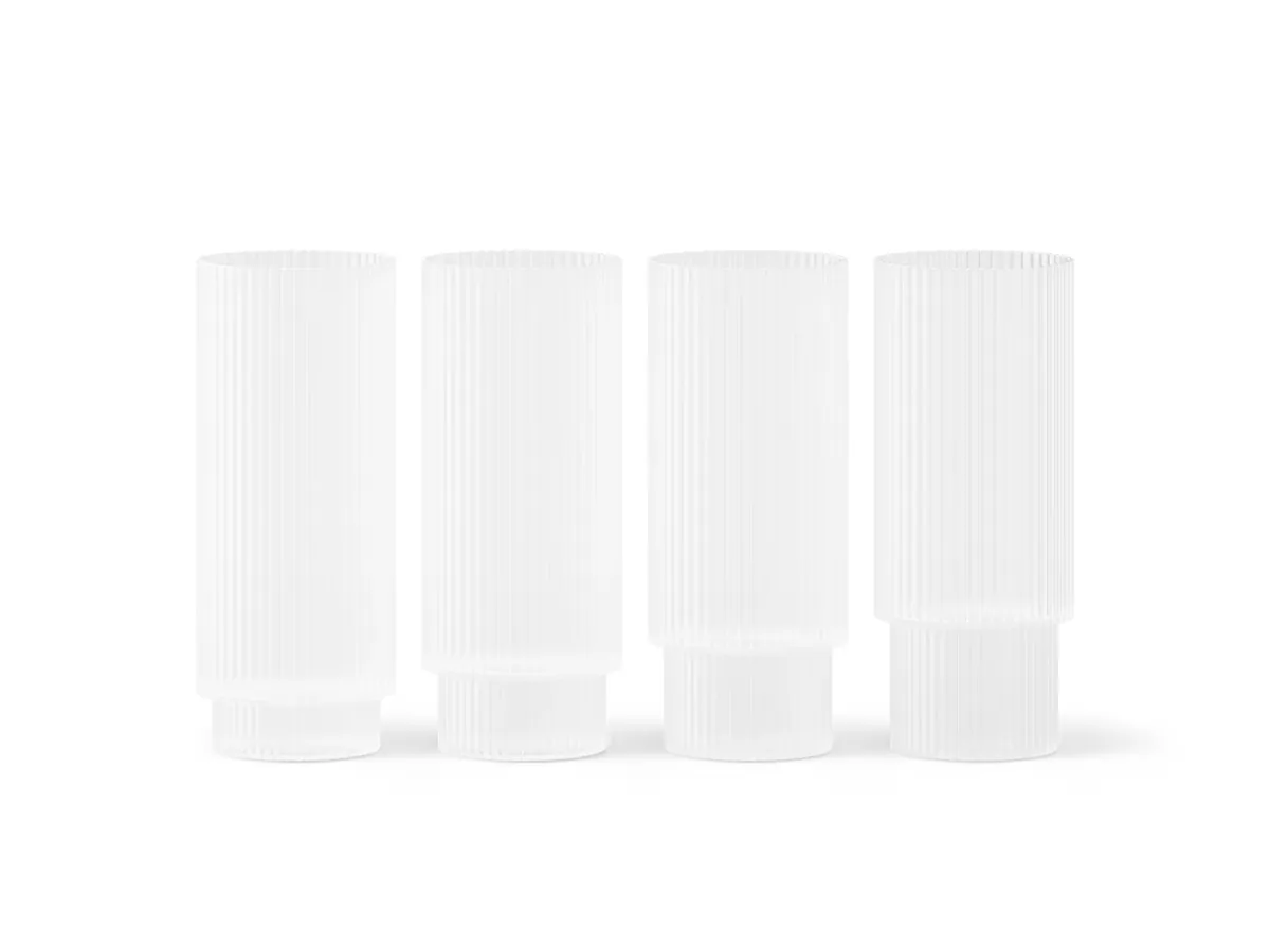 Ripple Long Drink Glasses - Set of 4