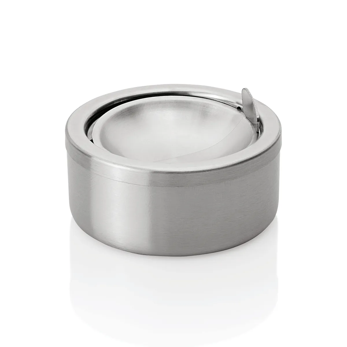 Druckaschenbecher, Ø 11,5 cm, Edelstahl