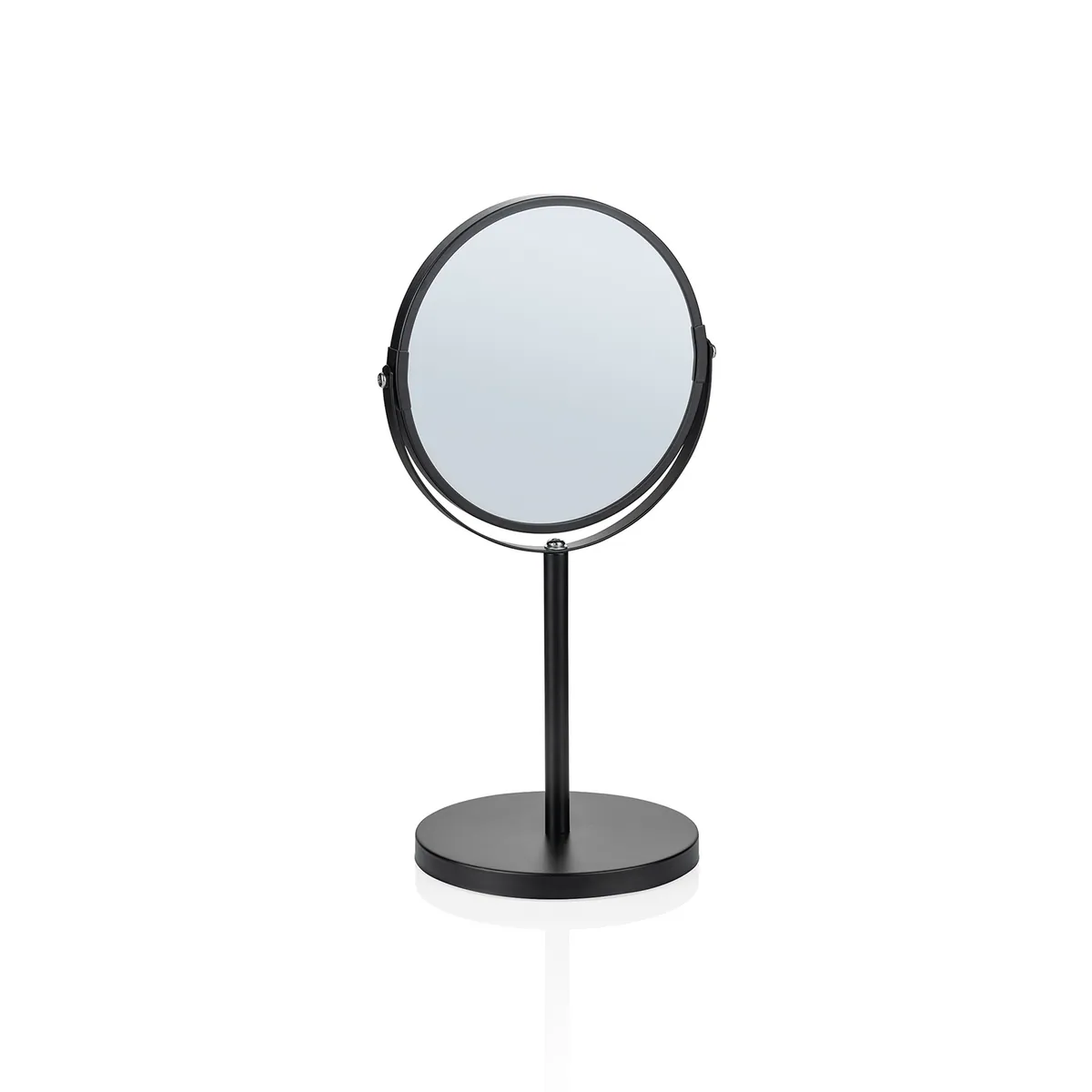 Kosmetikspiegel, Ø 17 cm, Höhe 35 cm, schwarz pulverbeschichtet, Edelstahl