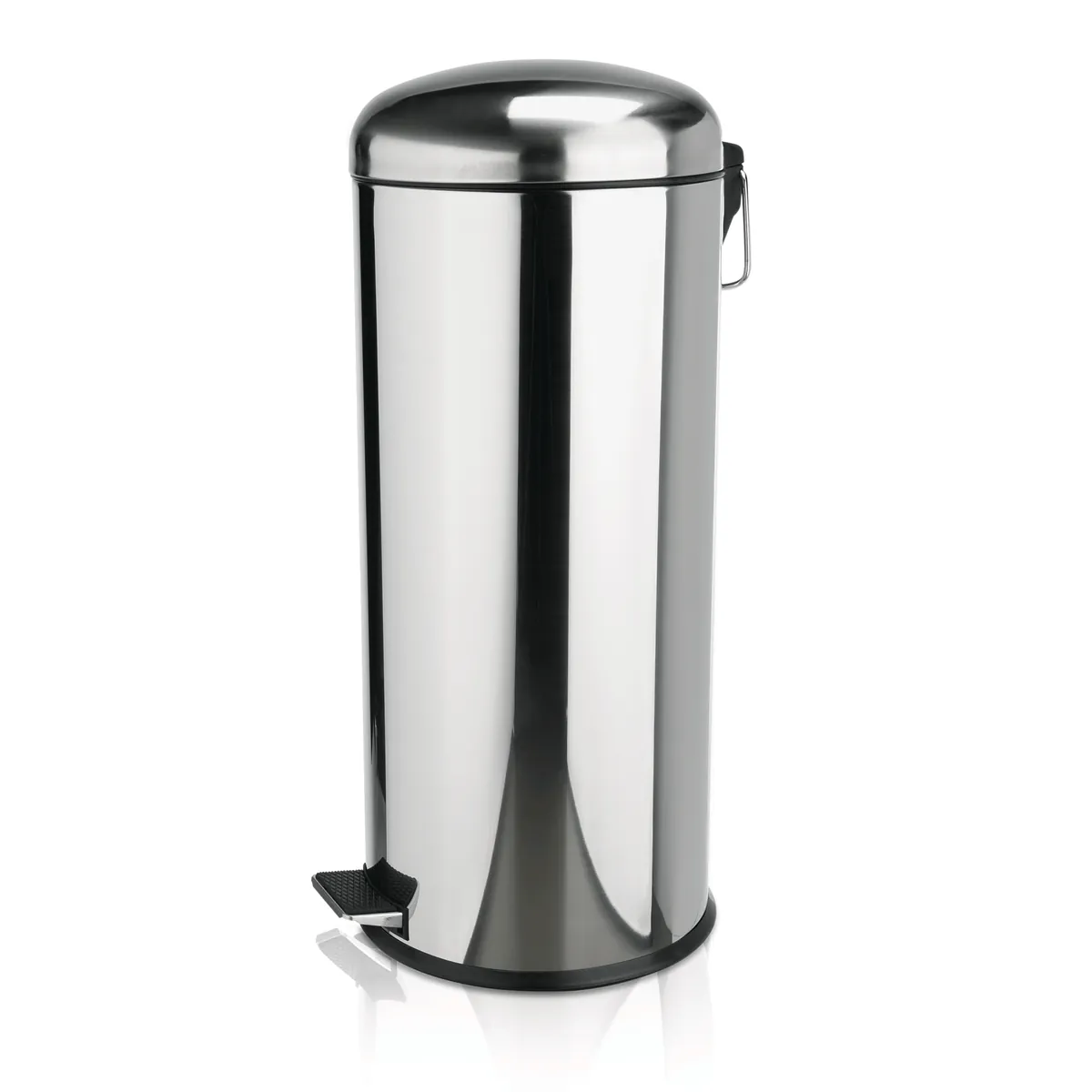 Tretabfalleimer mit verzinktem Einsatz, 30 ltr., Ø 30 cm, Edelstahl