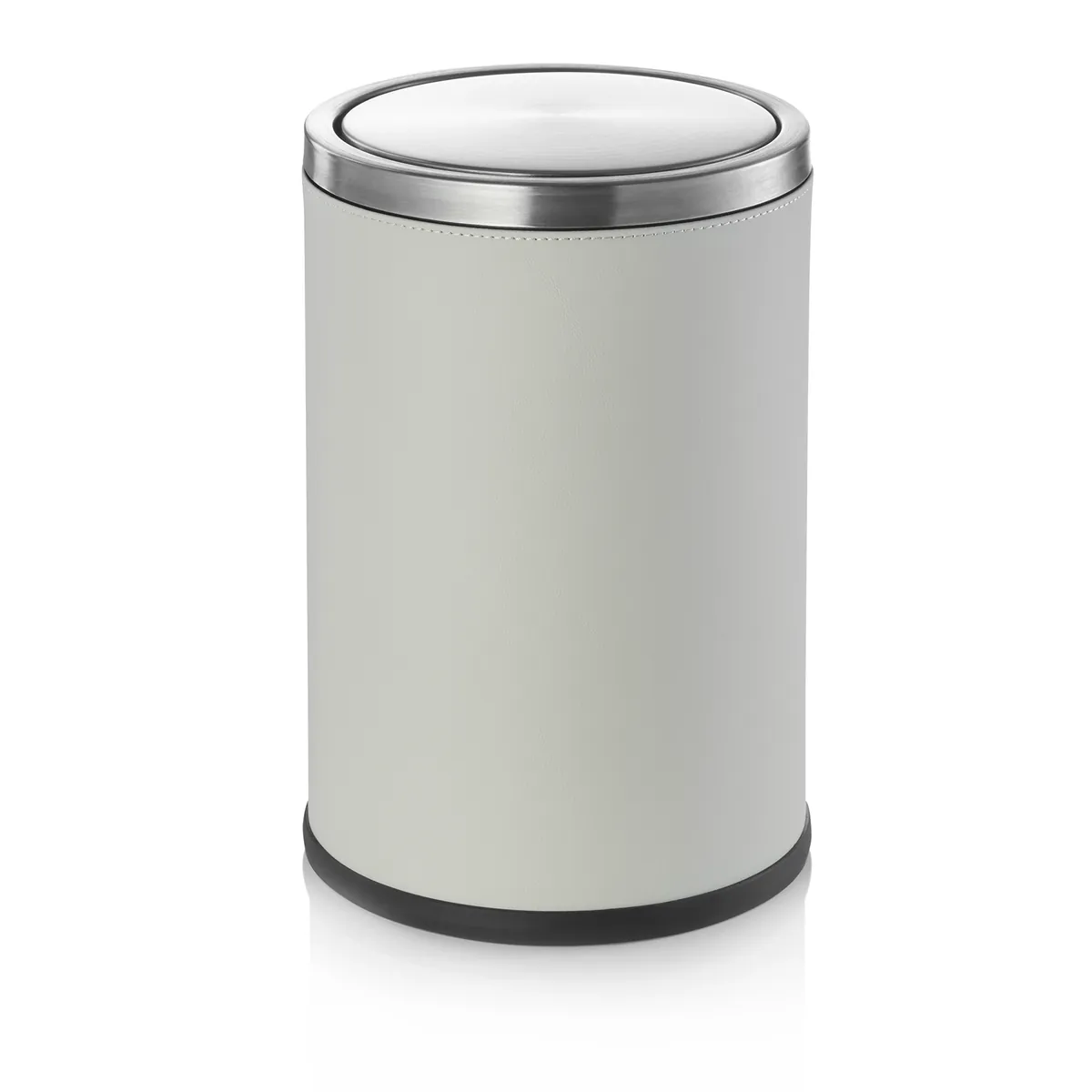 Abfalleimer, 9 ltr., Ø 20 cm, beige, Edelstahl/Kunstleder