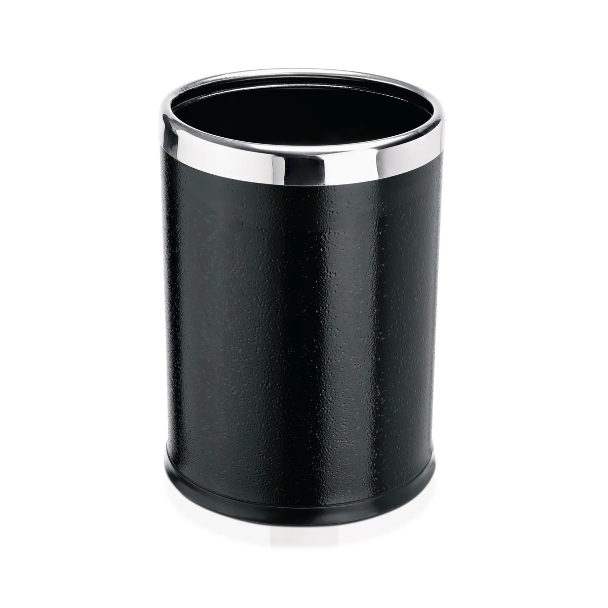 Papierkorb, Ø 22 cm, Höhe 31 cm, schwarz, pulverbeschichtet, Stahl