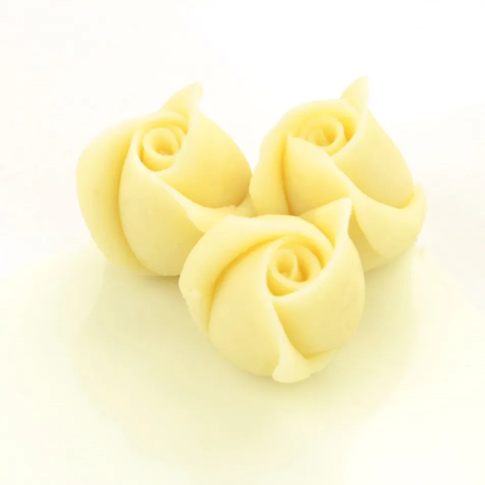 Marzipan-Rosen klein weiß 36 Stück