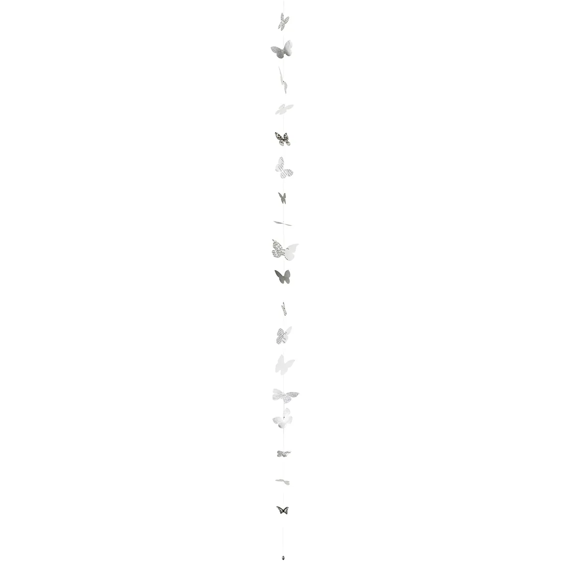 Schmetterling KETTE 1,5 lfm / weiß-grau