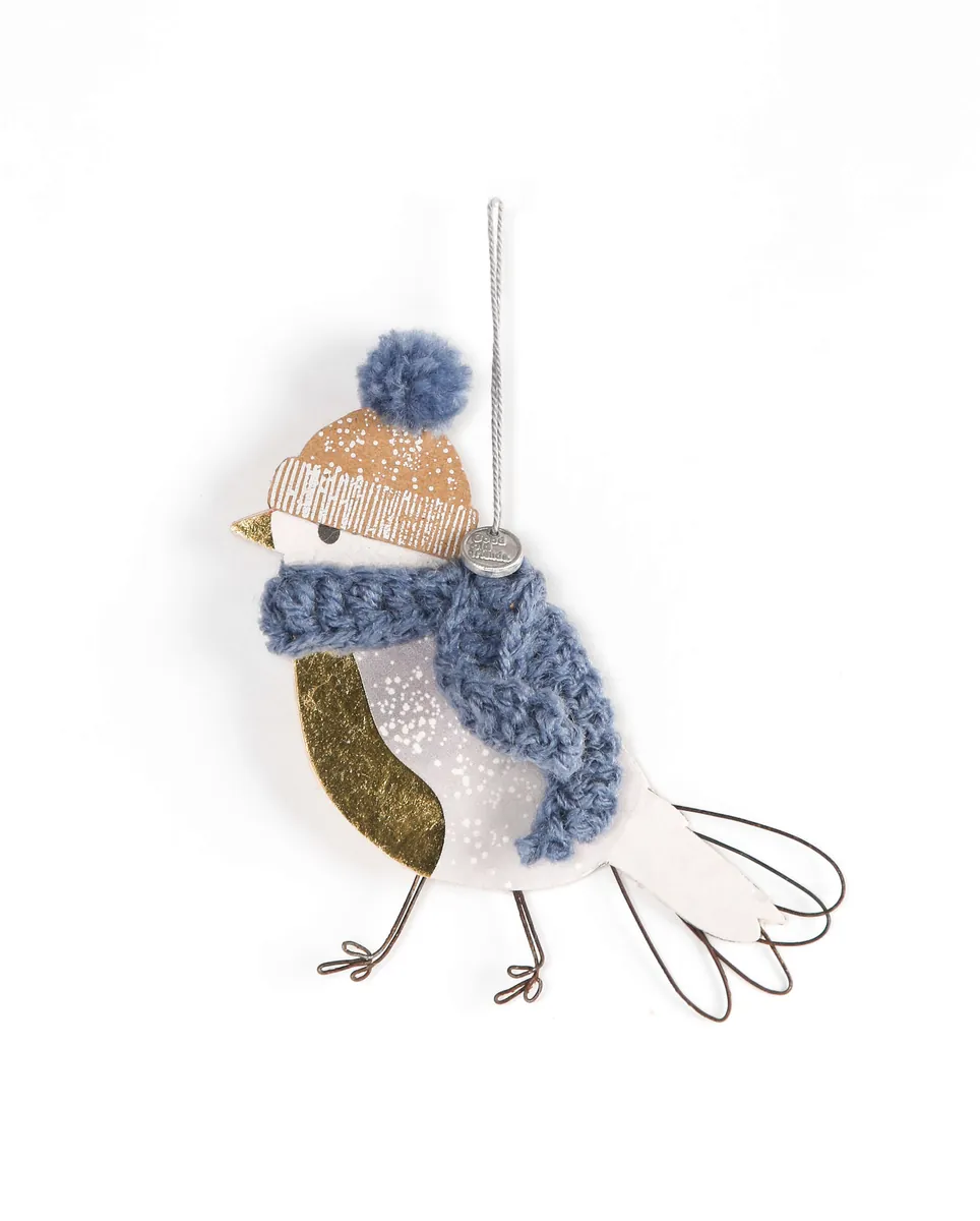 Wintervogel BLAUER SCHAL