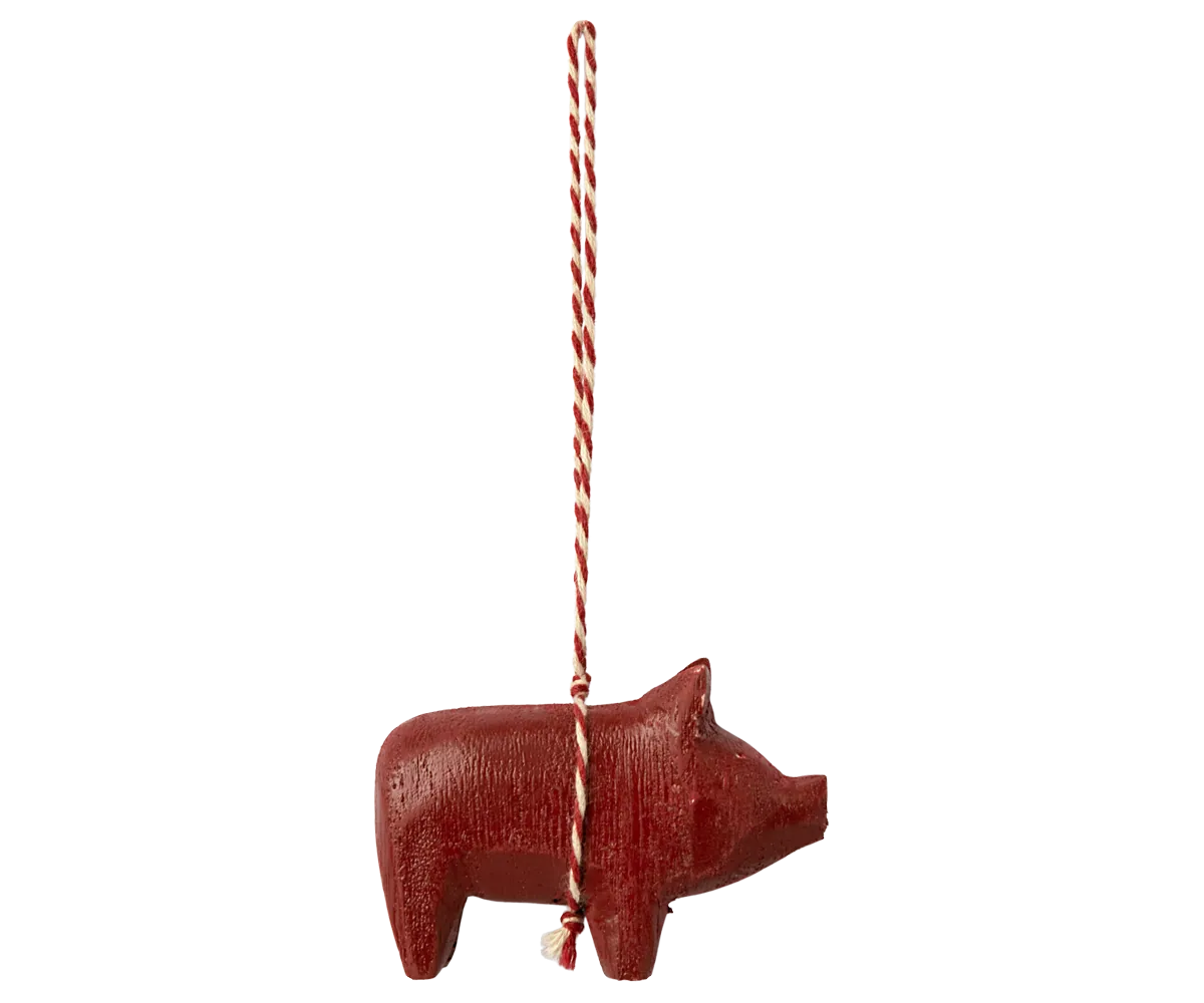 Maileg HOLZ Schweinchen rot