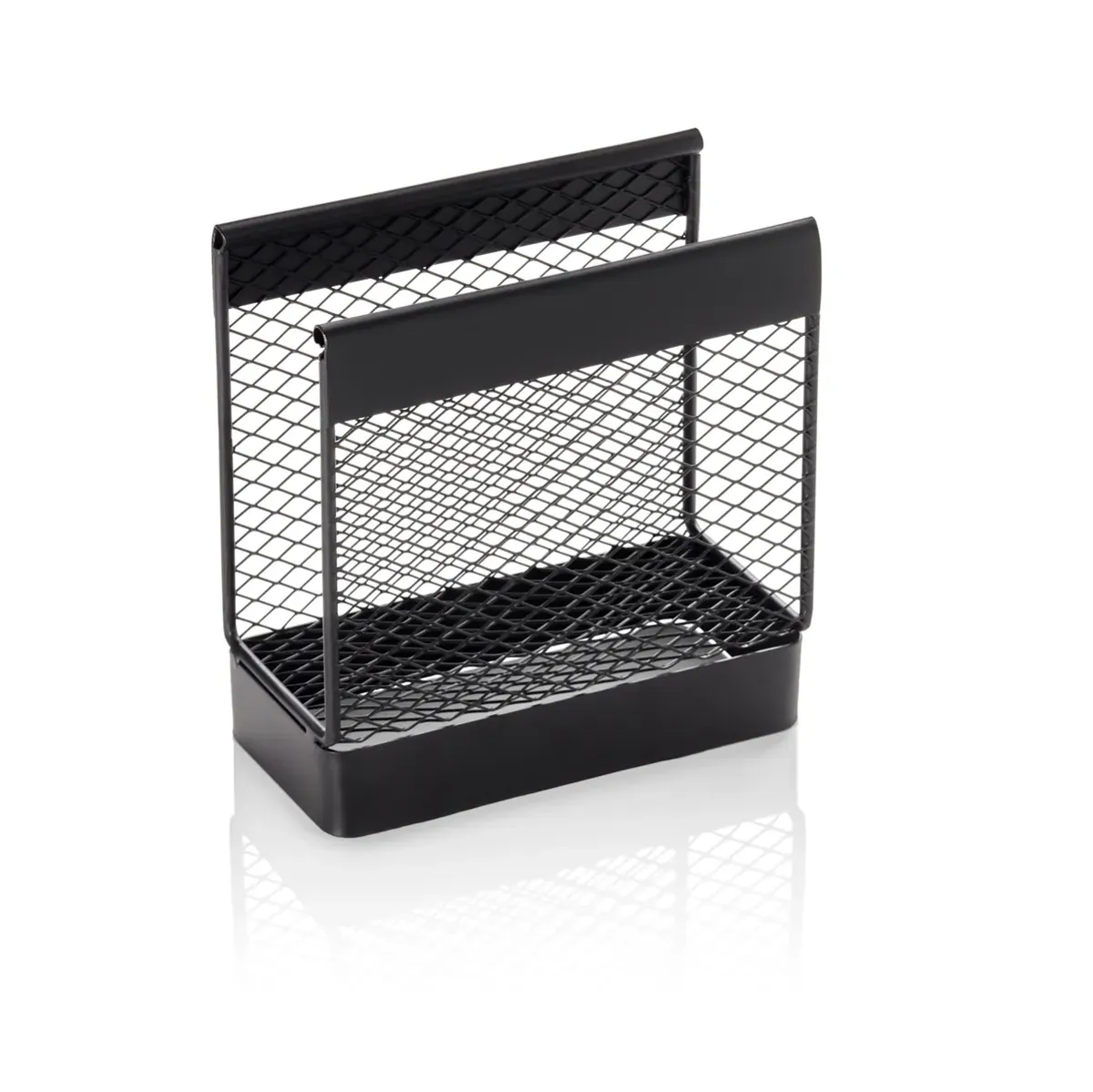 Serviettenhalter, 13,5 x 6,5 x 14 cm, schwarz, Metall