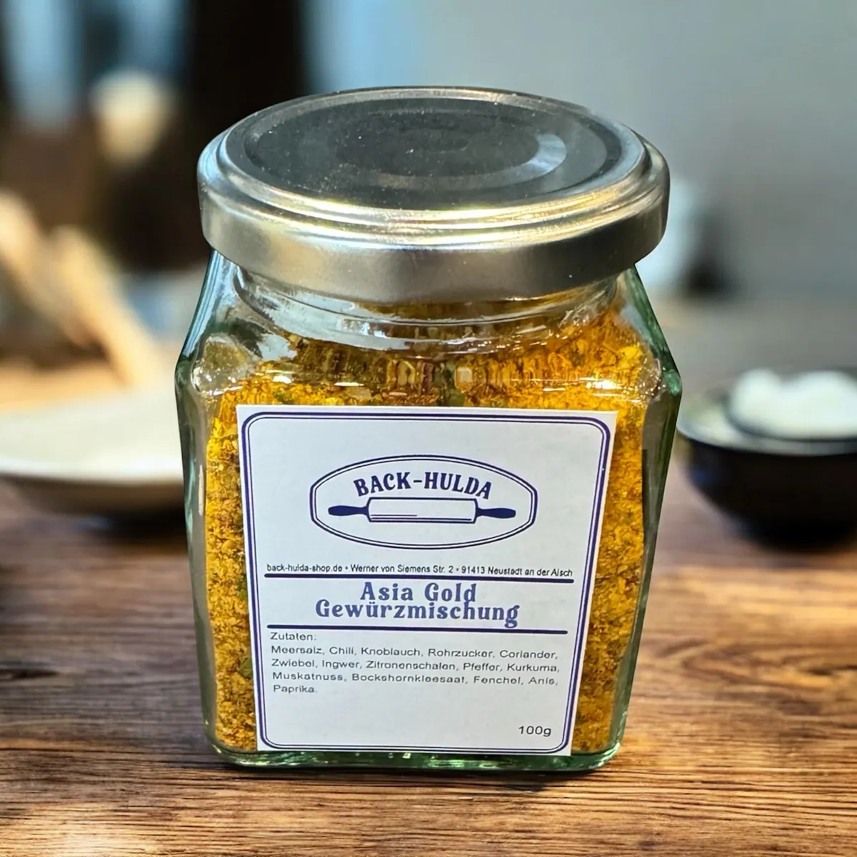 Asia Gold - Die Essenz fernöstlicher Aromen. 120g Im Quadrat Glas