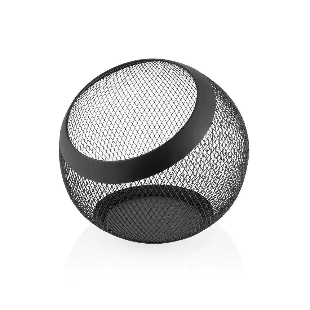 Korb Kugel, Ø 24 cm, schwarz pulverbeschichtet, Metall
