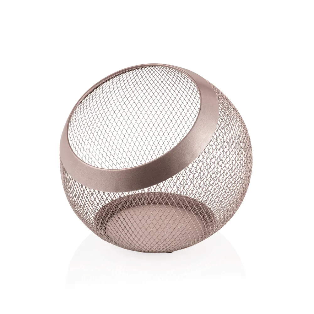 Korb Kugel, Ø 24 cm, rosé gold pulverbeschichtet, Metall