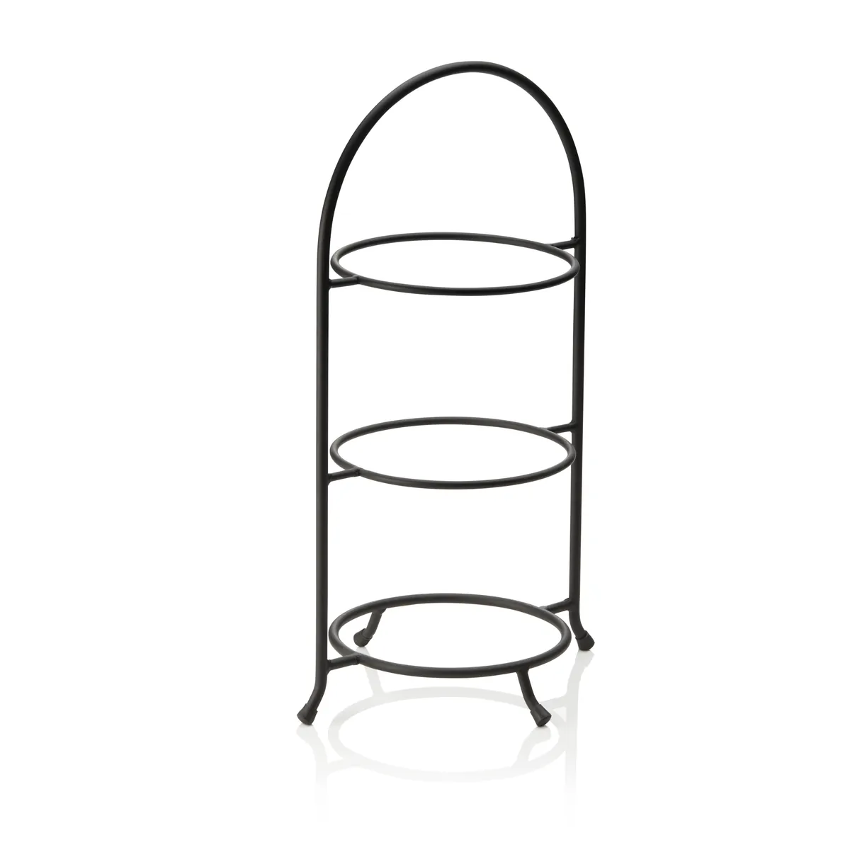 Etagere, 3-stufig, 46,5 x 28 cm, schwarz pulverbeschichtet, Stahl
