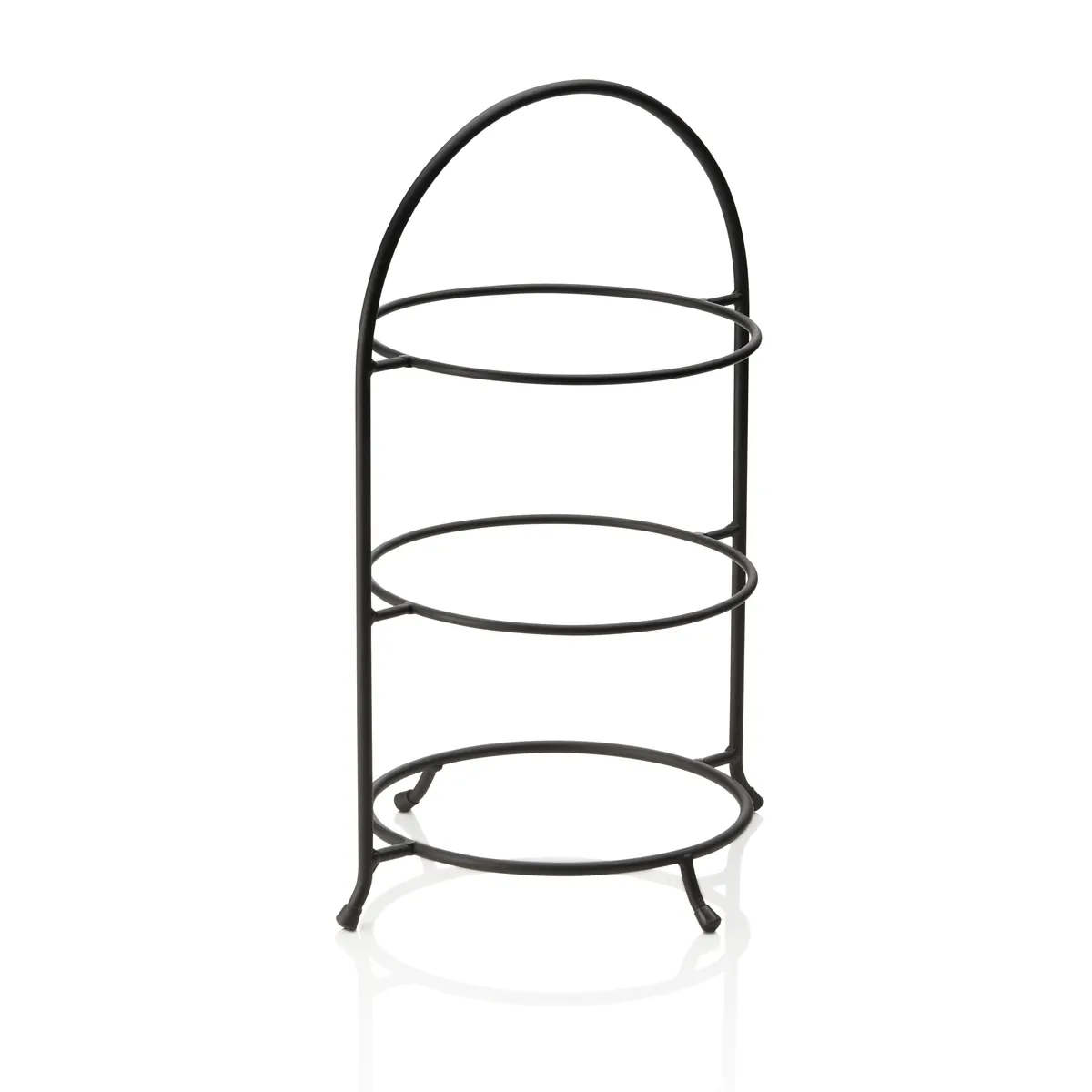 Etagere, 3-stufig, 46,5 x 33 cm, schwarz pulverbeschichtet, Stahl