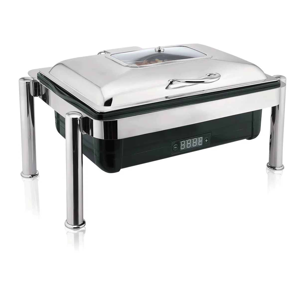Elektro Chafing Dish GN 1/1, 67 x 46 x 37,5 cm, Polypropylen, Chromnickelstahl