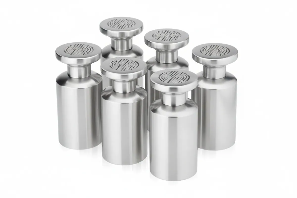 Streuer 6er-Set, Ø 8 cm, Höhe 17 cm, Chromnickelstahl