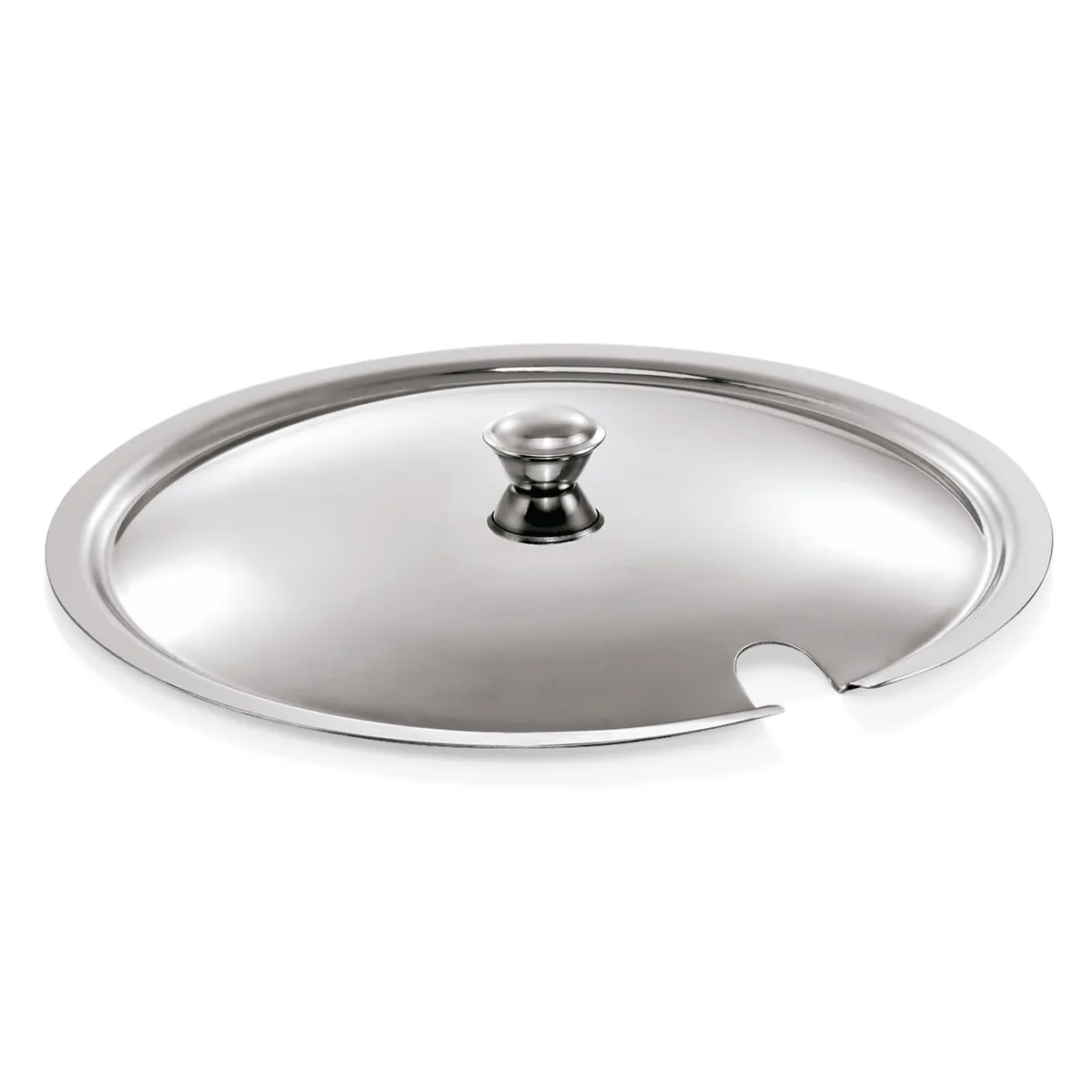 Deckel für Terrine 1475, Ø 18 - 45 cm, mit Löffelaussparung, Chromnickelstahl