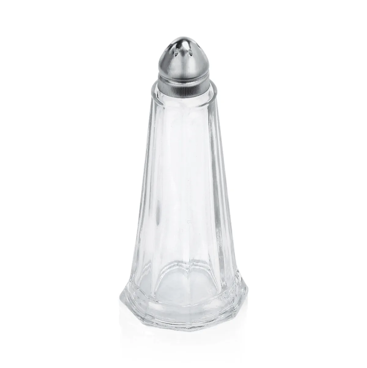 Salz-/Pfefferstreuer Set, Ø 4,5 cm, Höhe 11 cm, Set á 12 Stück, Edelstahl, Glass