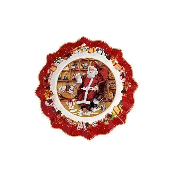 Villeroy &  Boch Toys Fantasy Schale auf Fuß, Santa liest Wunschzettel 24x24x12cm