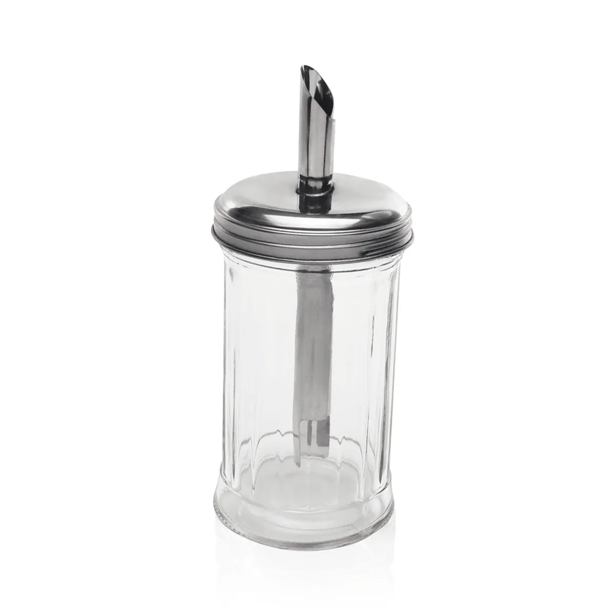 Zuckerspender 6er-Set, 300 ml, Ø 70 cm, Edelstahl, Glas
