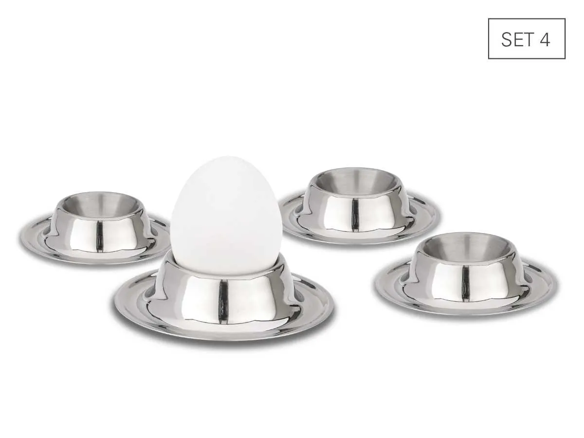 Eierbecher aus Edelstahl - Set 4