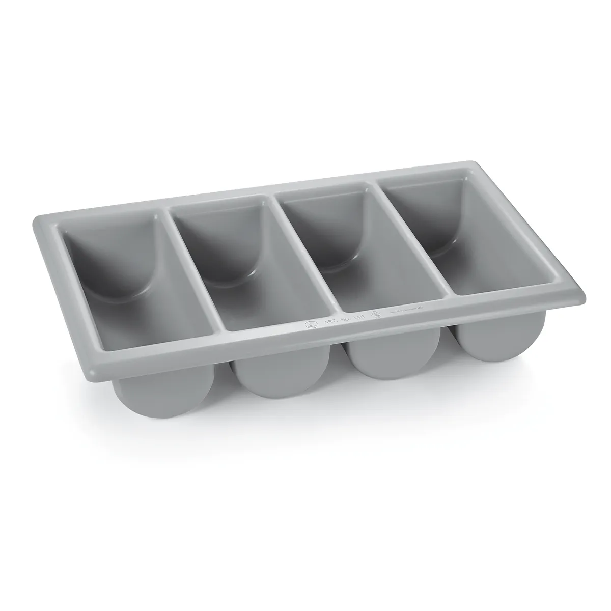 Besteckkasten GN 1/1 mit 4 Einteilungen, grey, Polyethylen